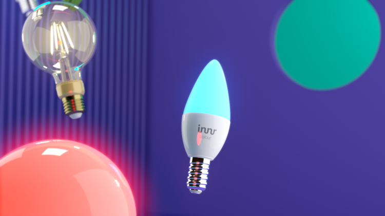 innr smart lights flying on thescreen