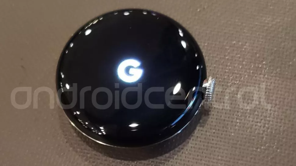 Google Pixel Watch with G logo on Display
